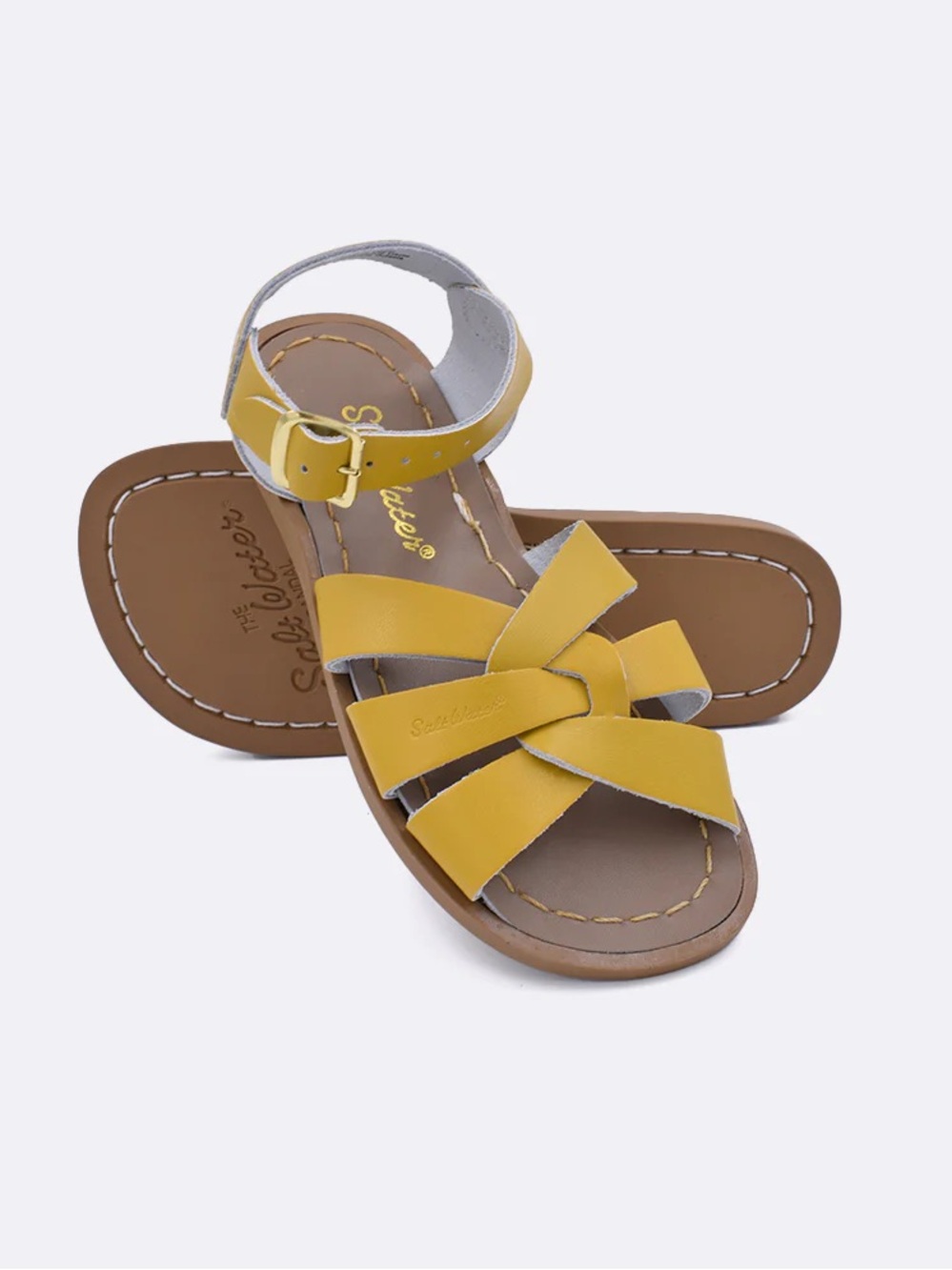 Saltwater sandals - Mustard Yellow Girls' 13
